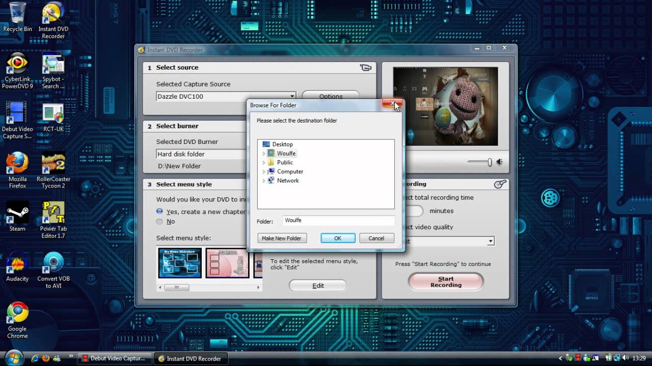 pinnacle instant dvd recorder software